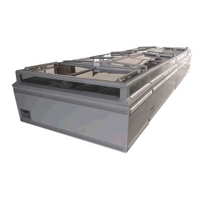 Seafood Sliding Glass Supermarket Island Display Freezer